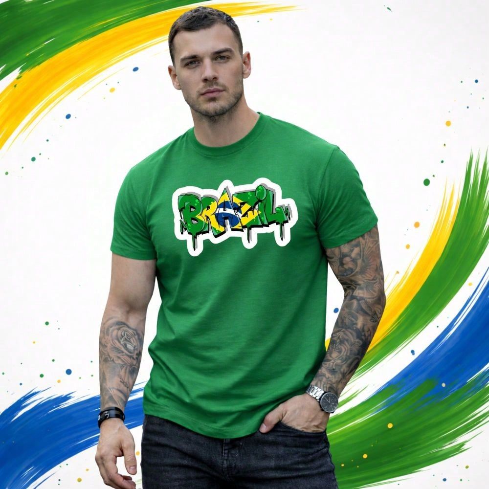 Camiseta Camisa Copa do Mundo Brasil 100% Algodão Lançamento Futebol