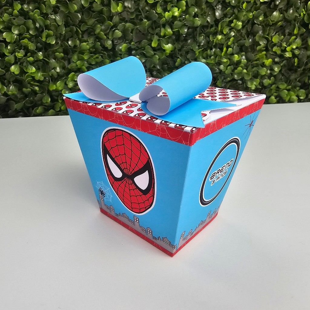 Caixa Sushi HOMEM ARANHA AZUL - Personalizados - Festa infantil - Aniversário - Lembrancinha