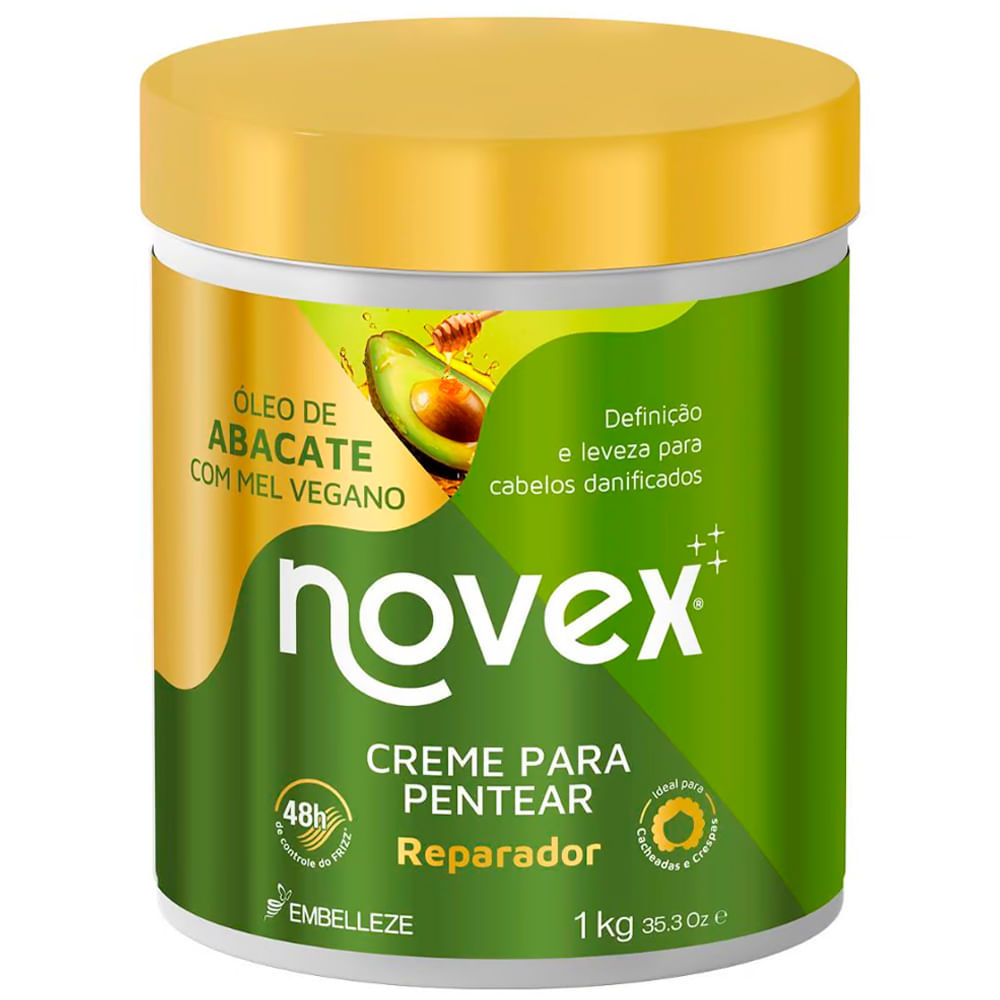 Creme Para pentear Novex Óleo de Abacate e Mel Vegano 1kg em Oferta na Shopee