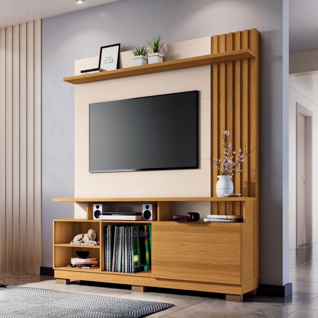 Home Theater para Sala de Estar 160cm Connor H01 Off White - Cinamomo Clique Chique