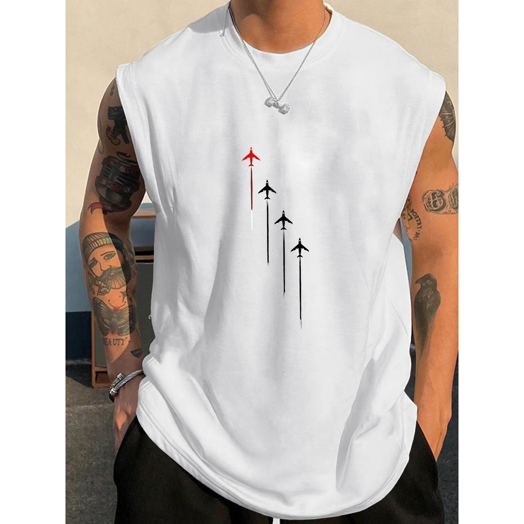 Camiseta Regata Machão Oversized Academia Longline Larga Estampada Streetwear