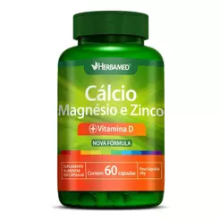 CÁLCIO, MAGNÉSIO, ZINCO E VITAMINA D3 COM 60 CÁPSULAS