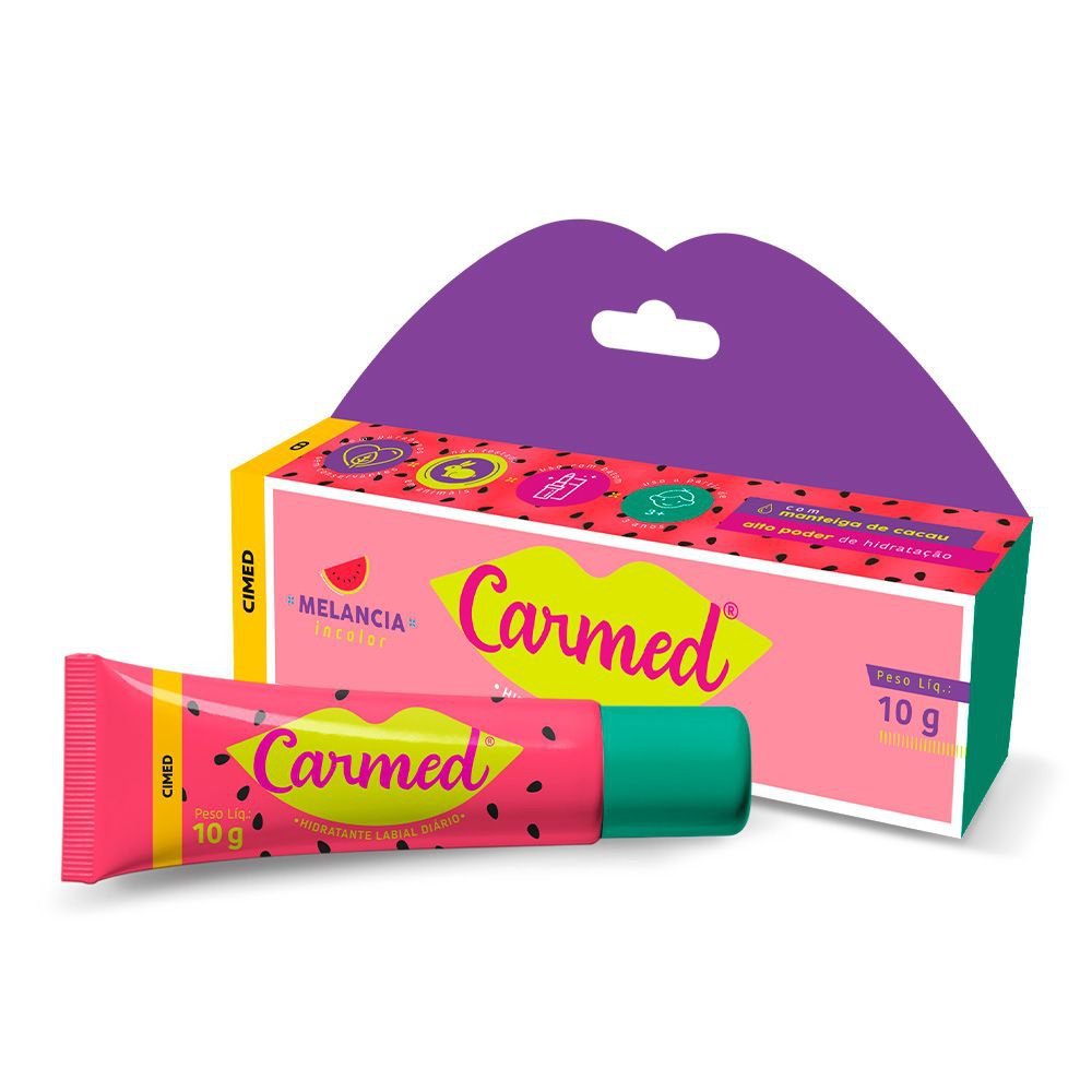 Hidratante Labial Carmed Sabor Melancia 10g em Oferta na Shopee