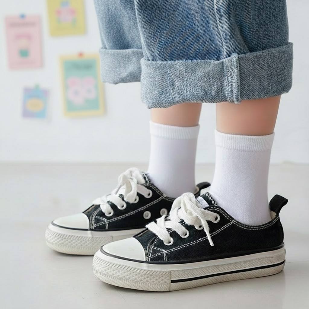 Kit 3/6/12 Pares de Meias Infantis Brancas de Algodão para Escola | Menino e Menina | 2 a 12 Anos