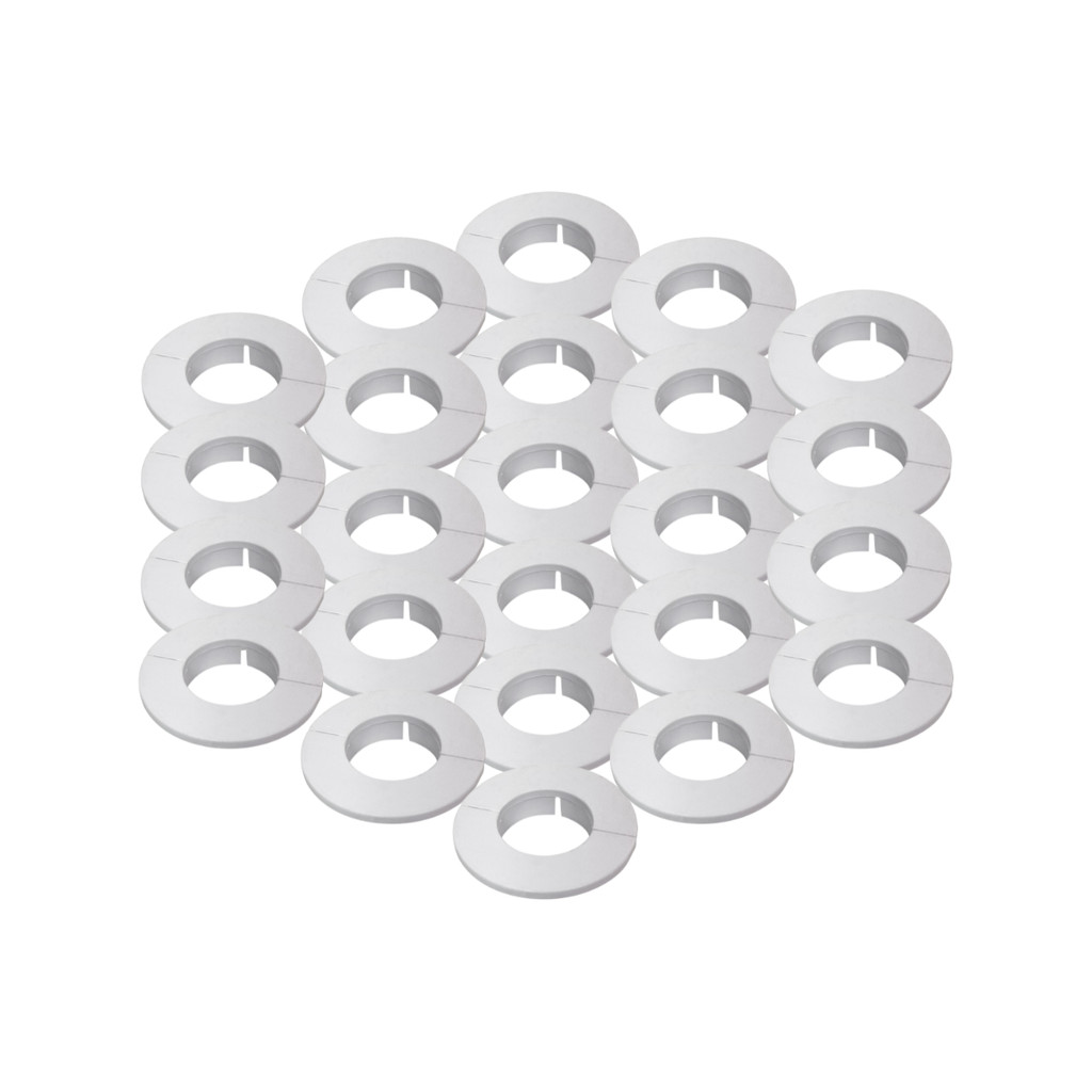 KIT 25 ACABAMENTO PARA PAREDE CIRCULAR BRANCO SPLIT 7 A 12000 55MM