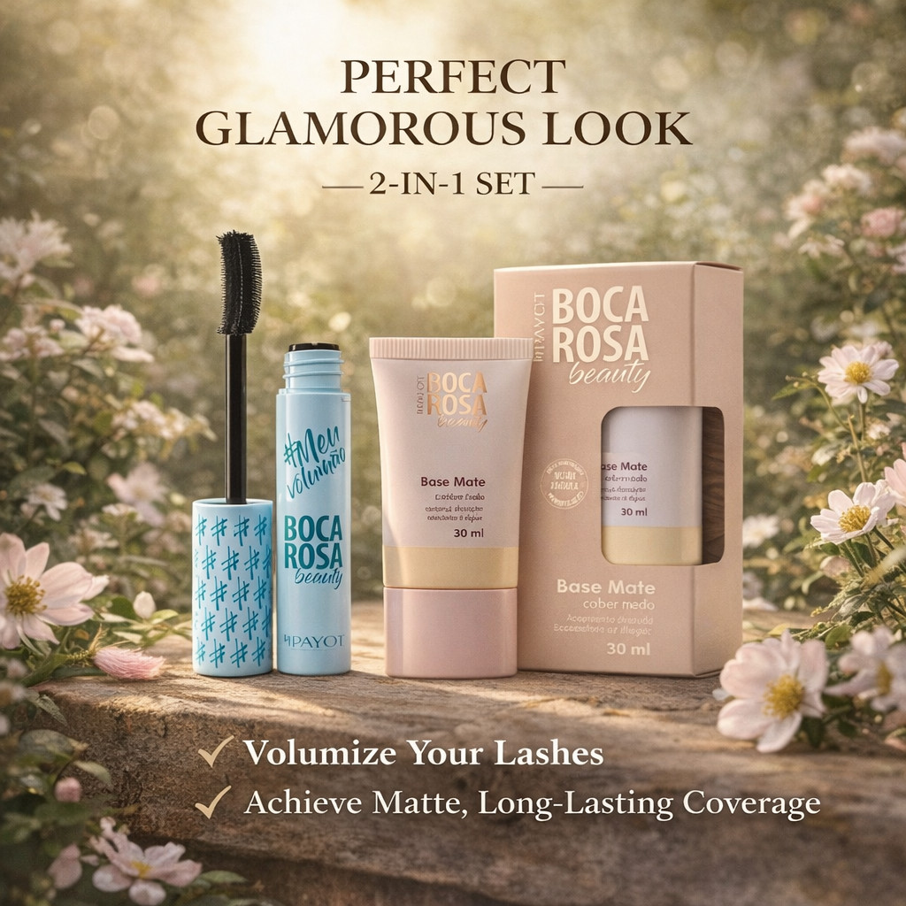 Kit Boca Rosa Beauty Base e Máscara para Cílios