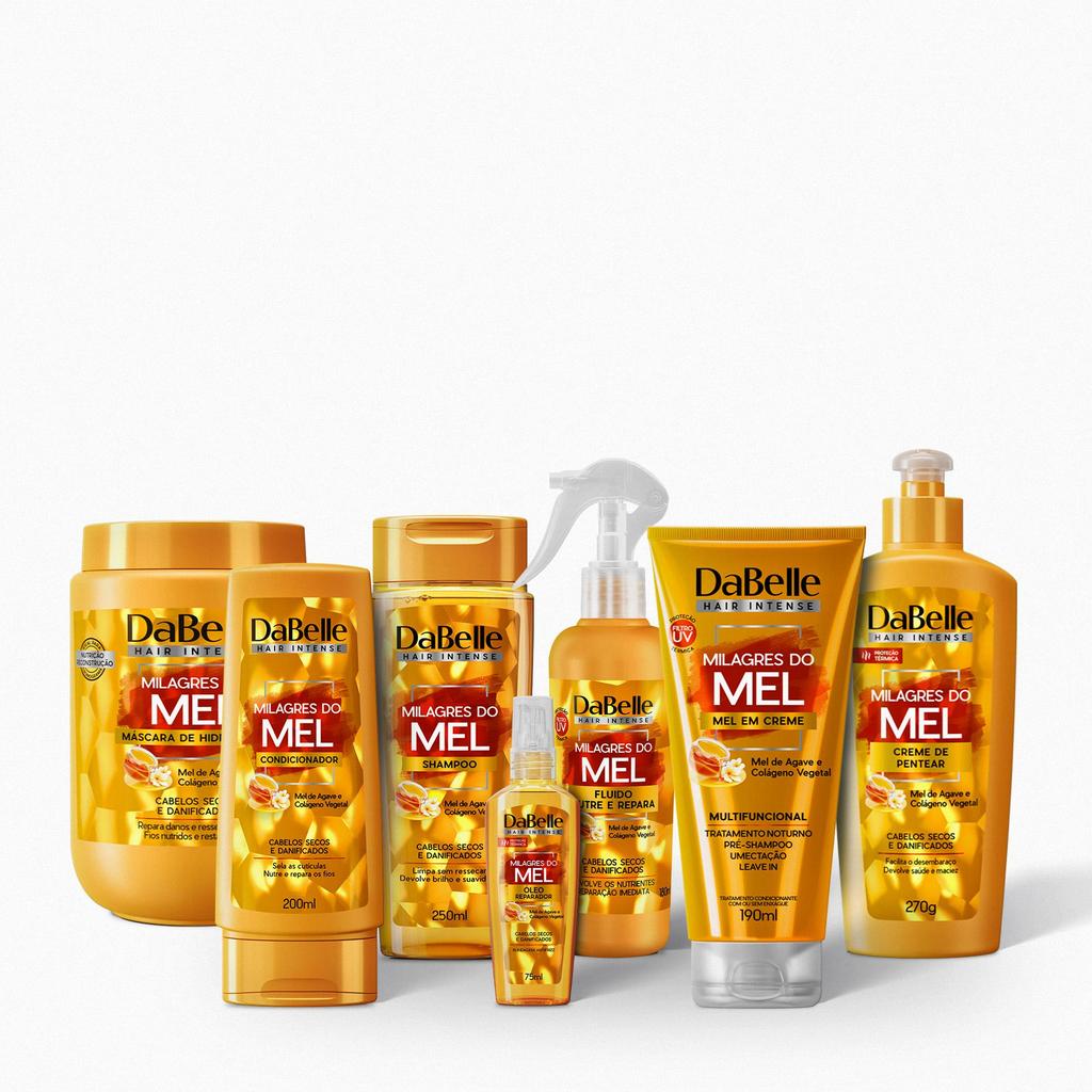 Kit DaBelle Hair Intense Milagres do Mel 800g Completo (7 produtos) em Oferta na Shopee