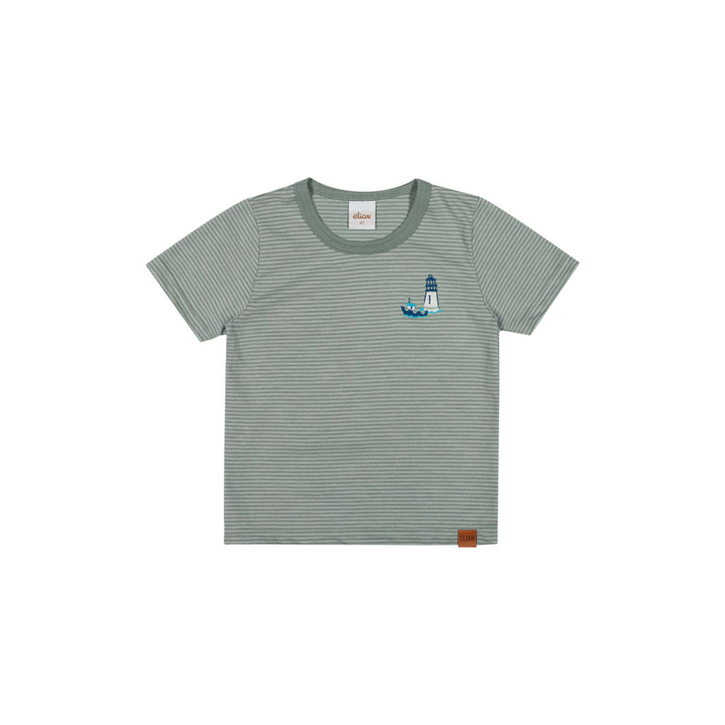 Camiseta Infantil Menino Navy Listrada Elian Verde em Oferta na Shopee
