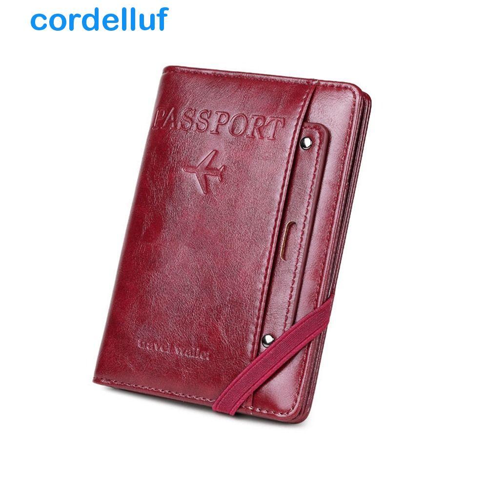 Bolsa Para Passaporte CORDELLUF PU , Porta-Cartões , Carteira De Viagem , Capa , Clipe