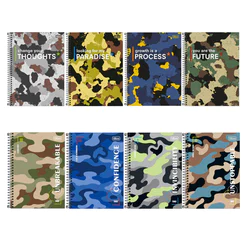 Caderno espiral capa dura 1/4 80 folhas Hide Tilibra
