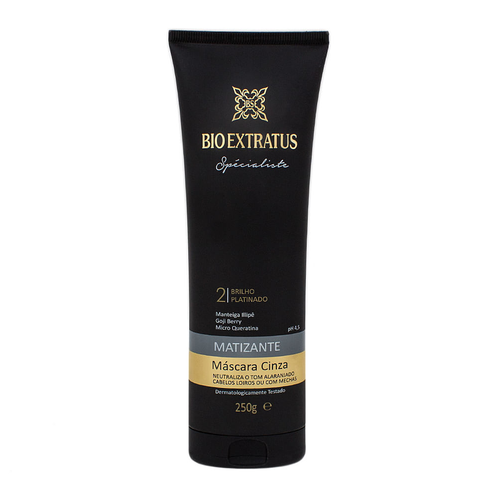Máscara Cinza Bio Extratus Spécialiste Matizante com 250g em Oferta na Shopee
