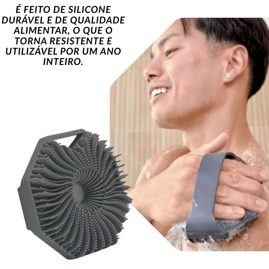 Esfregão Corporal Antibacteriano de Silicone Lado Multifuncional e Moderna, Escova de Banho Esfoliante para Pele em Oferta na Shopee