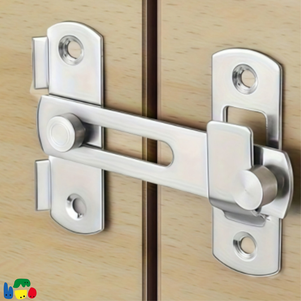 Tranqueta Trinco Fecho Tramela Aço Inox Prata Para Portas Janelas Armários Parafusos incluso em Oferta na Shopee