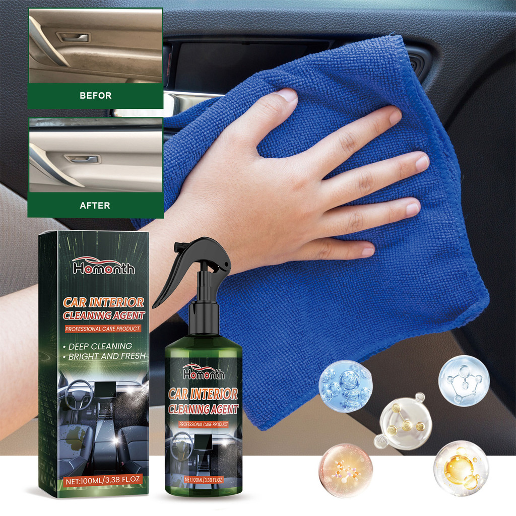Agente De Limpeza Interior Do Carro Remove Eficazmente Sujeira Spray Profunda Adequado Para Todas As Superfícies Automot