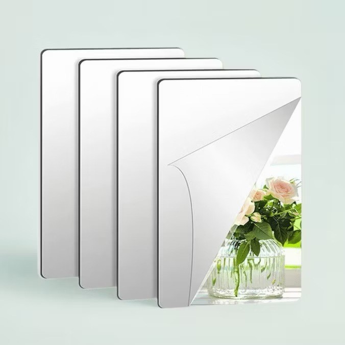 Kits 1 a 6 Espelhos Adesivo Decorativo Acrilico 20x30cm Retangulares Boa Qualidade Top em Oferta na Shopee