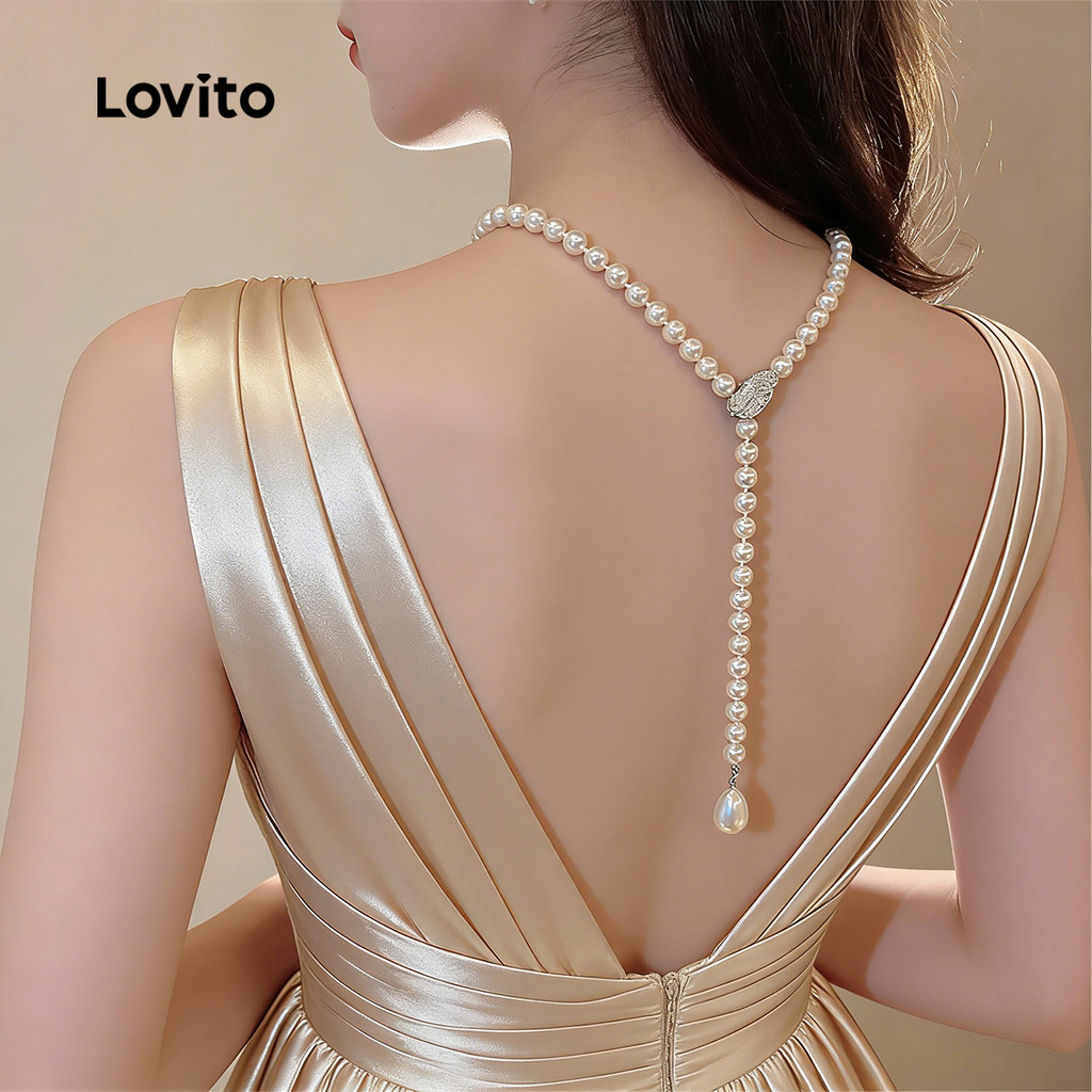 Lovito Colares Casuais De Pérolas Com Estilo Vintage Para Casamentos LFA111081 em Oferta na Shopee