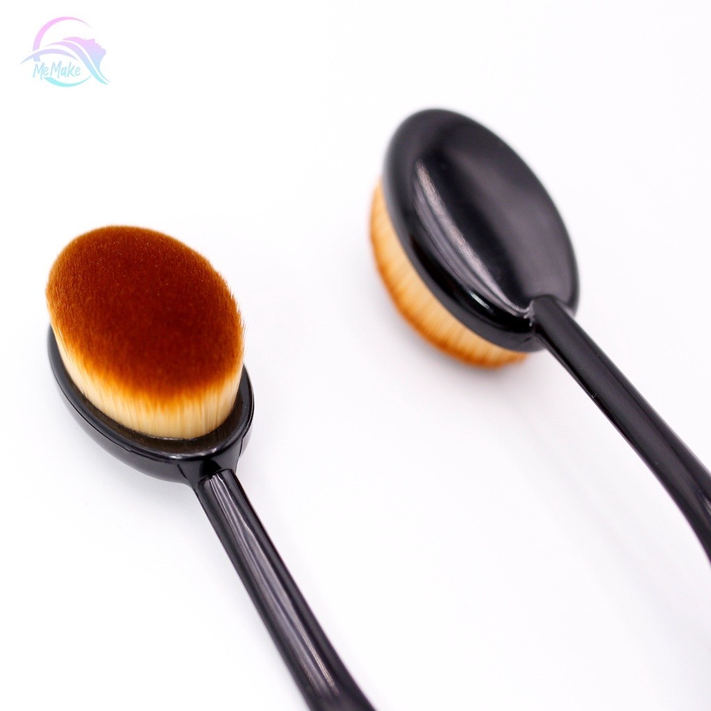kit 2 Pincel Oval Para Base e Maquiagem base beleza cosméticos maquiagem profissional, pele perfeita — imagem 2 de 2