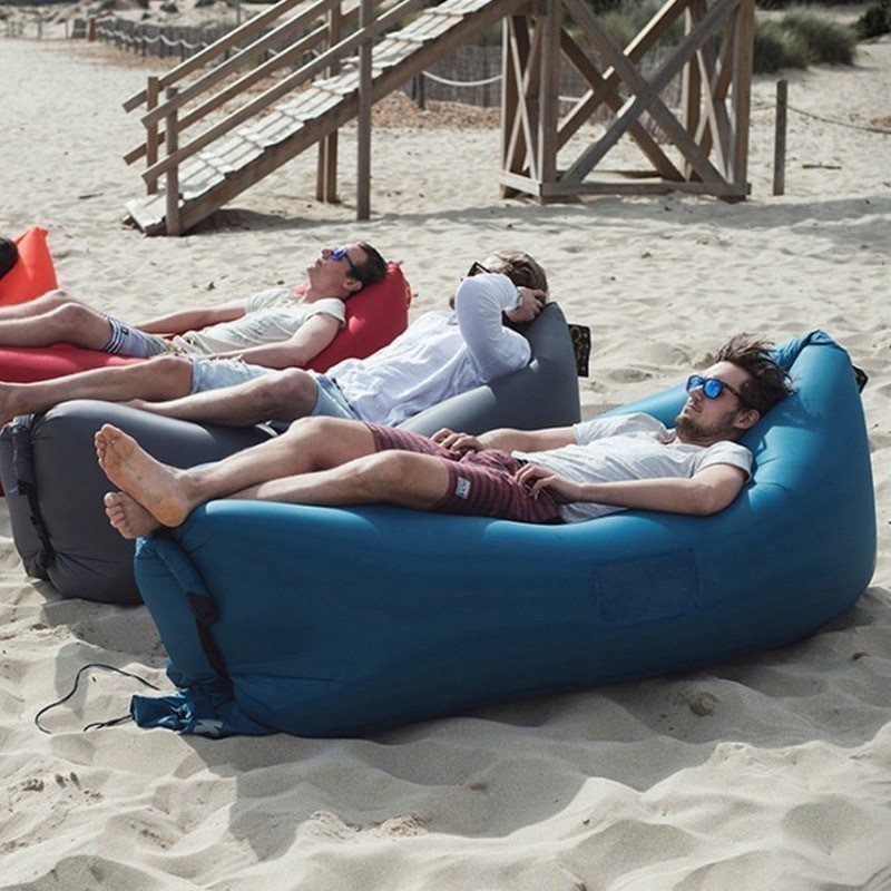 Sofa Inflavel Preguicoso Camping Praia Saco De Dormir Cama Portatil de Acampamento