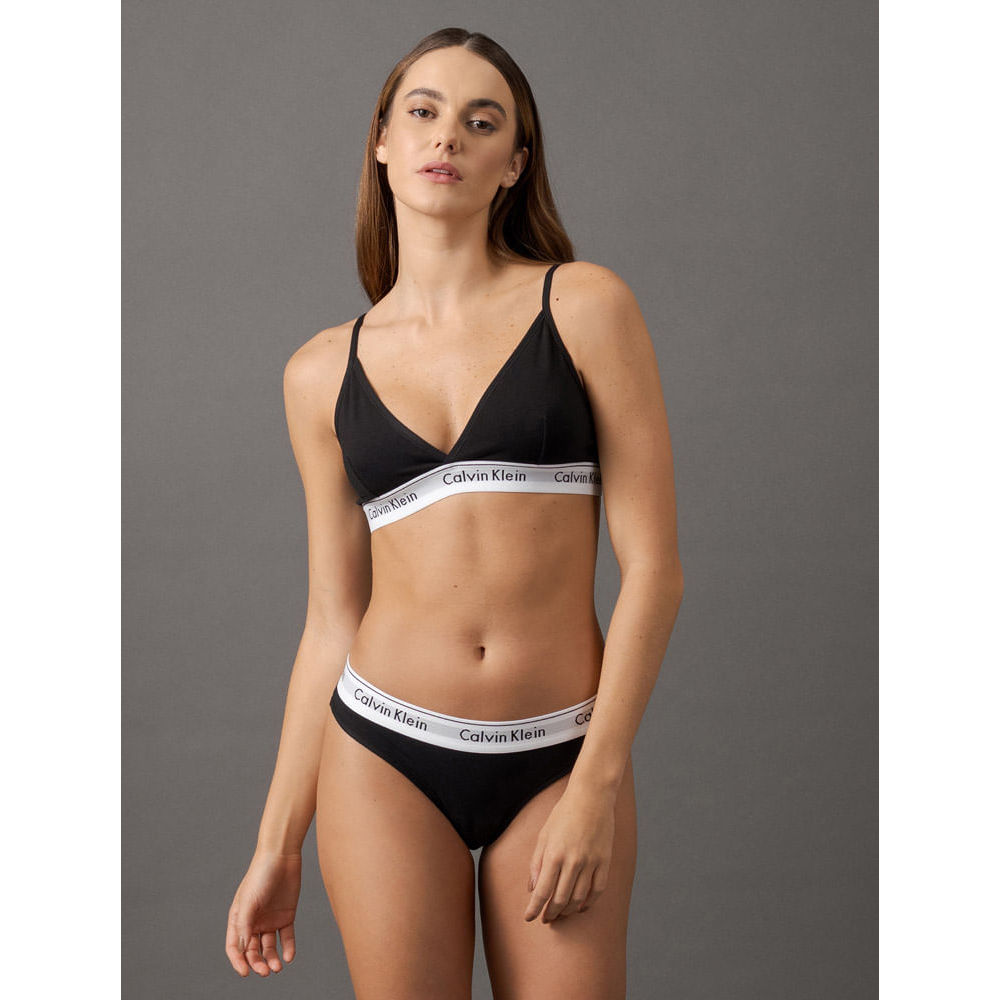 Top Triangulo Modern Cotton Calvin Klein Underwear - Preto em Oferta na Shopee