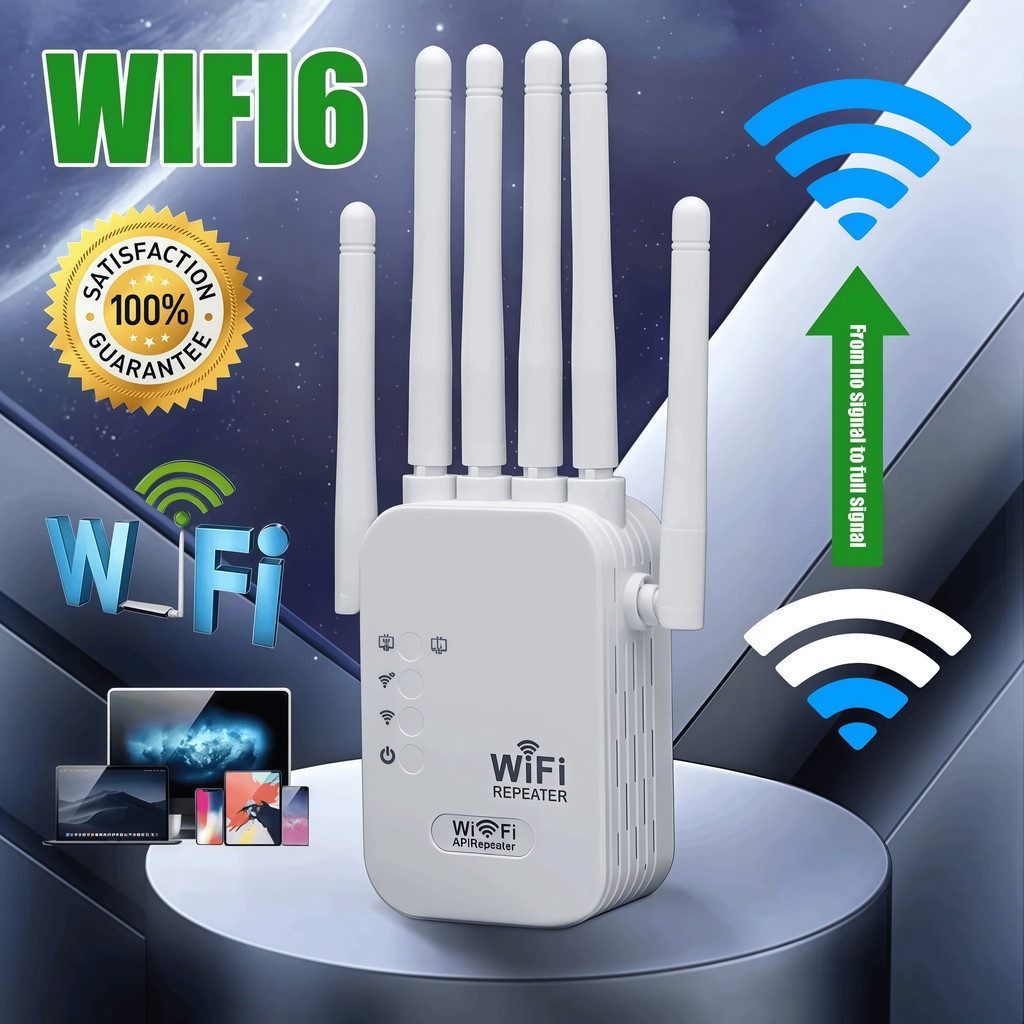 Repetidor Wi-Fi 4 Antenas 300Mbps Amplificador de Sinal Cor Branco Ideal para Casa e Escritório G8