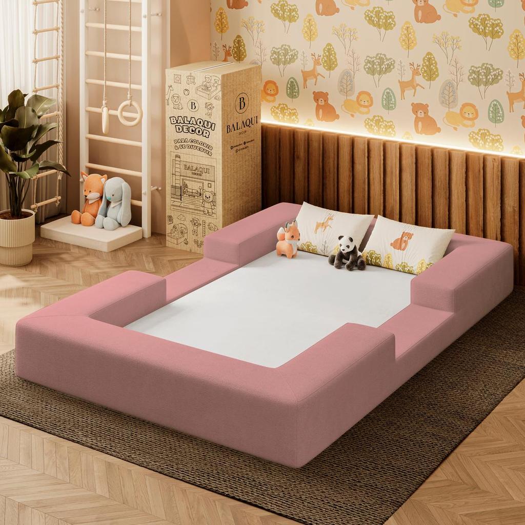 Cama Montessoriana Berço Infantil 100% Espuma Balaqui Decor em Oferta na Shopee