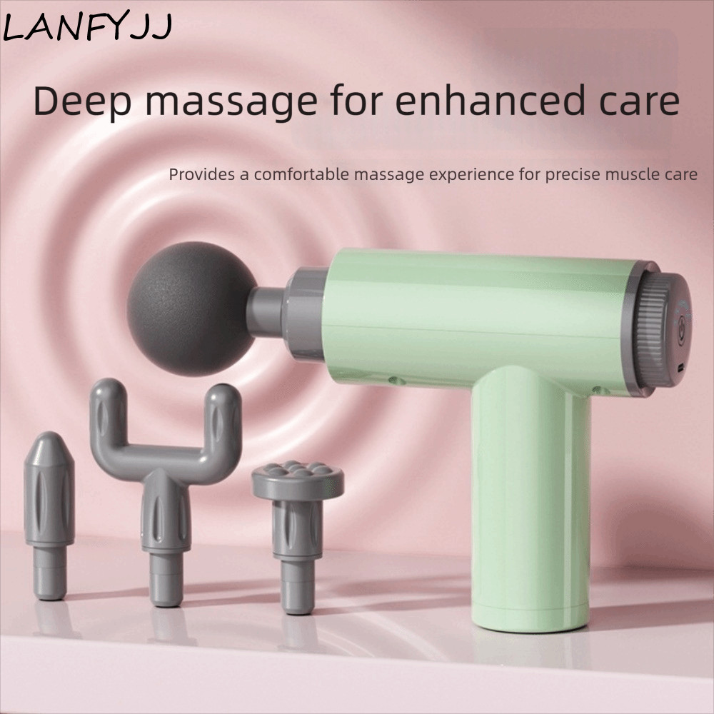 LANFYJJ Mini Massageador Elétrico De Fáscia , Massagem Muscular De Percussão Profunda Com Vibração De Alta Frequência |