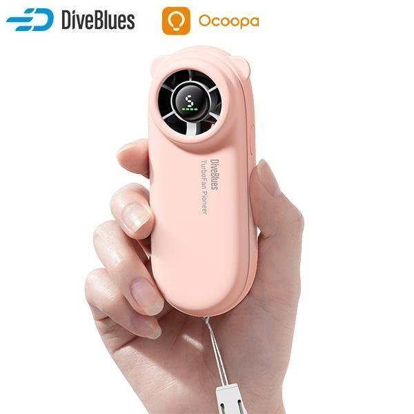 Ventilador Portátil Ocoopa Turbo Potente de Mão, 5 Velocidades, Bateria de 4000mAh, 19500rpm, Funciona por Até 12 Horas - Miniatura 2