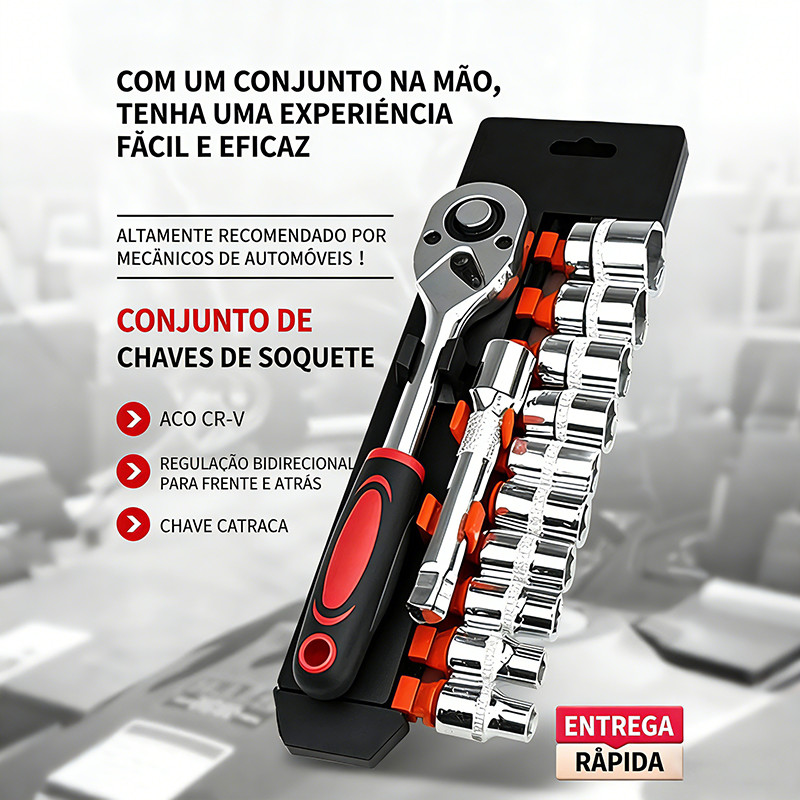 🔧🔧Kit Chave De Soquete Universal 12 Peças, Design Reversível Haste Extensão Alta Dureza Para Reparos Automotivo E DIY