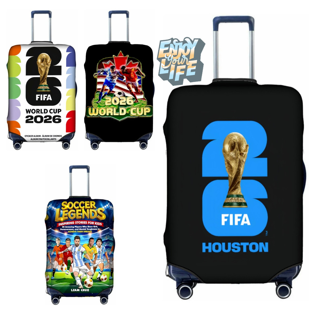Em Estoque Copa Do Mundo FIFA 2026 Capa Grossa Para Bagagem , Resistente Ao Desgaste , Presente De Feriado Malas De 18-3