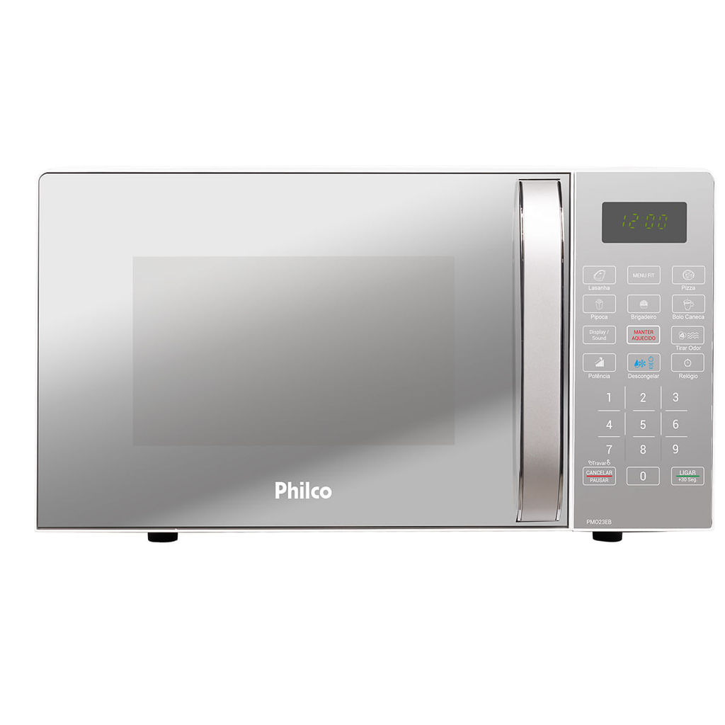 Micro-ondas Philco 20L Espelhado Limpa Fácil PMO23E