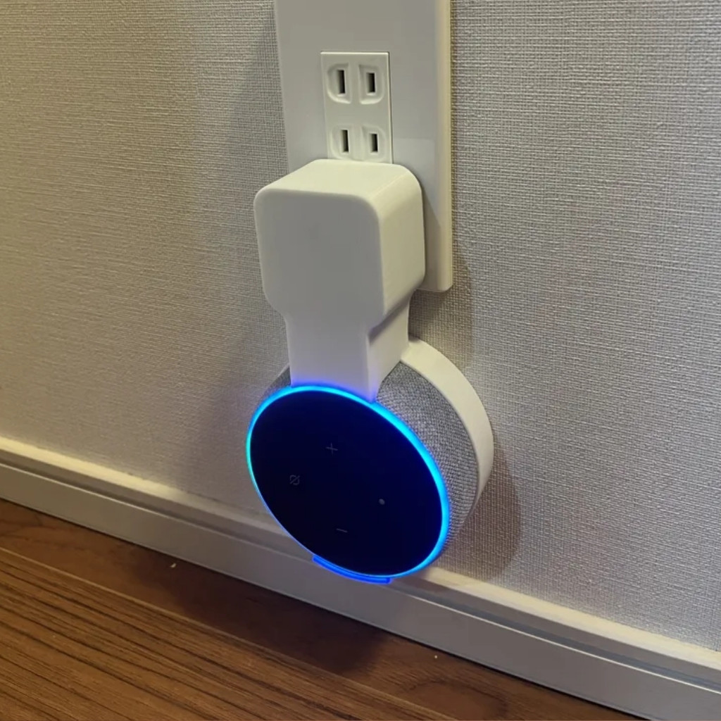 Suporte Tomada Alexa Echo Dot 3 Com Organizador De Cabo