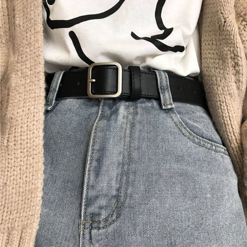 Cinto Feminino Moderno – Estilo Casual Versátil Para Jeans E Vestidos Com Fivela Dourada em Oferta na Shopee