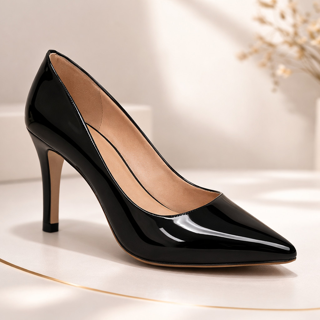 Scarpin Feminino Verniz Salto Médio 7cm Elegante Clássico Confortável Trabalho Festa