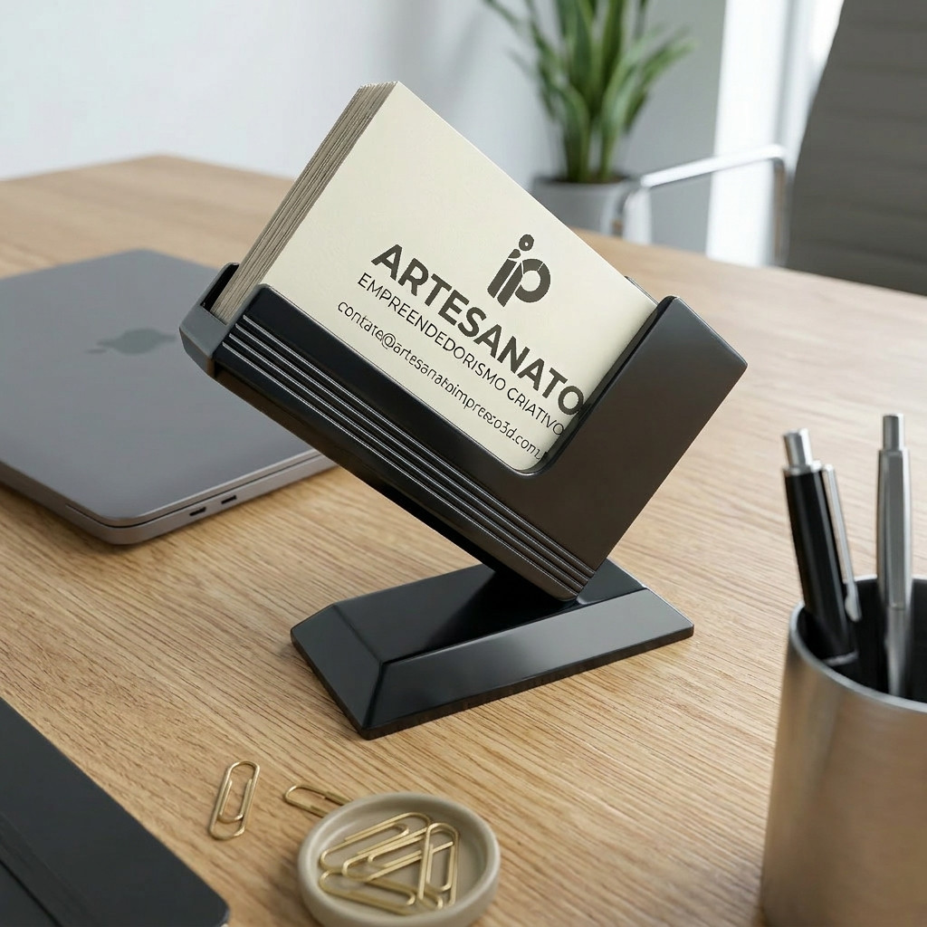 Expositor Porta Cartão De Visita Suporte De Mesa Organizador Escritório Balcão Premium