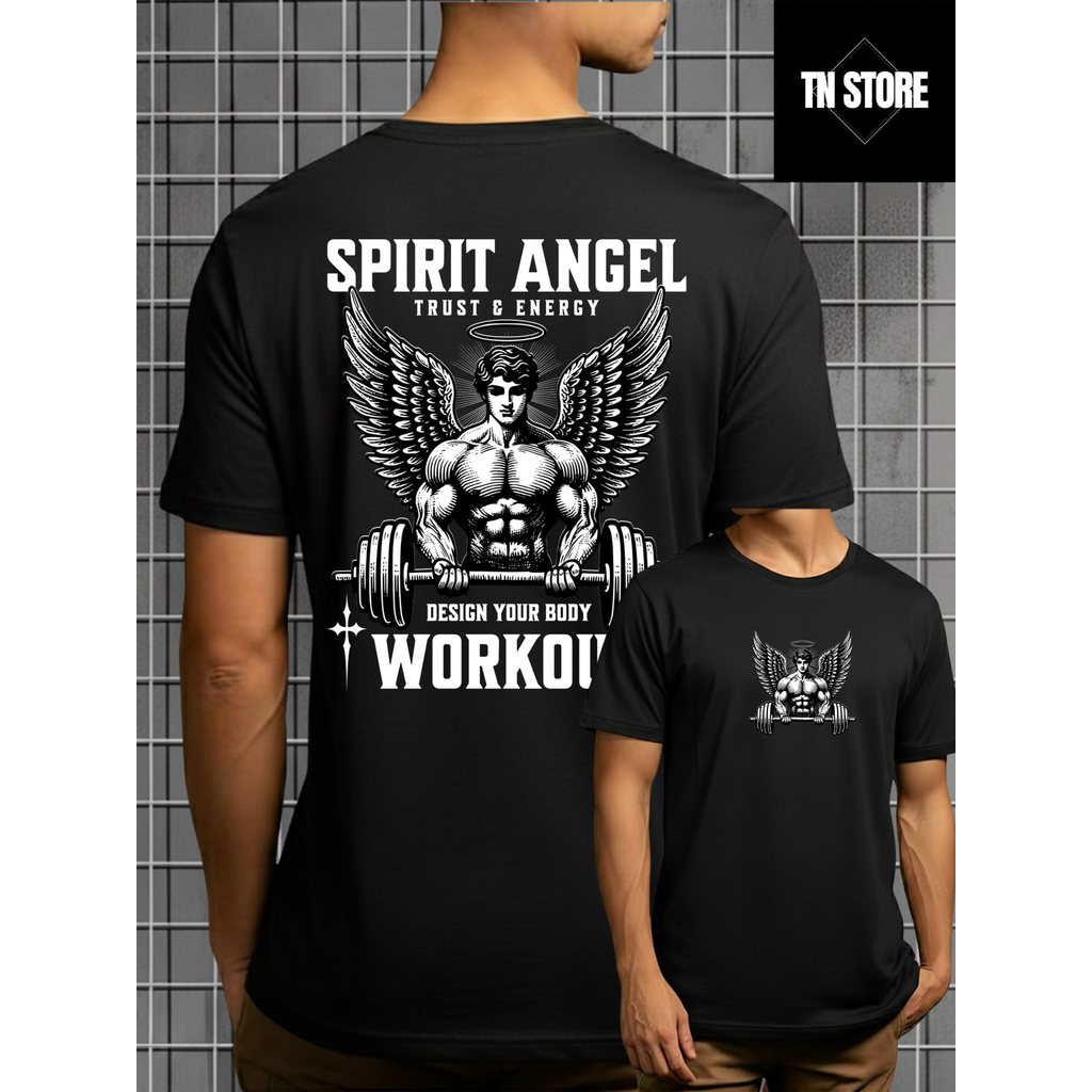 Camiseta Fitness Academia Gym Treino Esporte Camisa Blusa Unissex Masculino Feminino 100% Algodão Preto Branco Plus Size