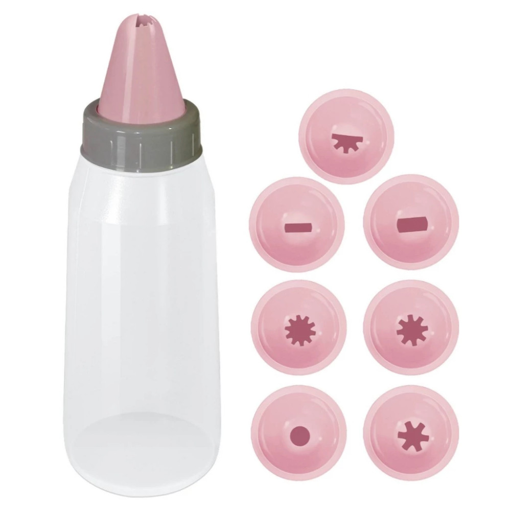 kit Confeiteiro Decorador de Bolo Bisnaga de 350ml com 8 bicos
