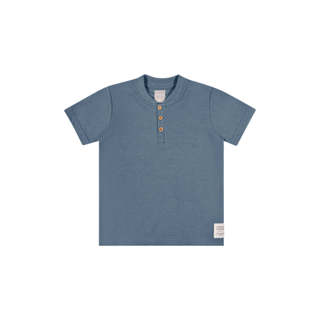 Camiseta Infantil Menino Botões Frontais Colorittá Azul em Oferta na Shopee