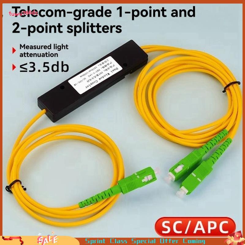 [Entrega Rápida BR] 1 A 2 SC/Fibra Óptica Splitter Pigtail Acoplador De Janela Dupla Para Sistema De Comunicação De