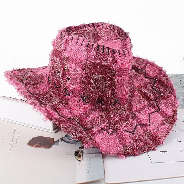 Moda ocidental Cowboy cavaleiro chapéu ao ar livre chapéu de sol aba grande masculino feminino chapéu de equitação