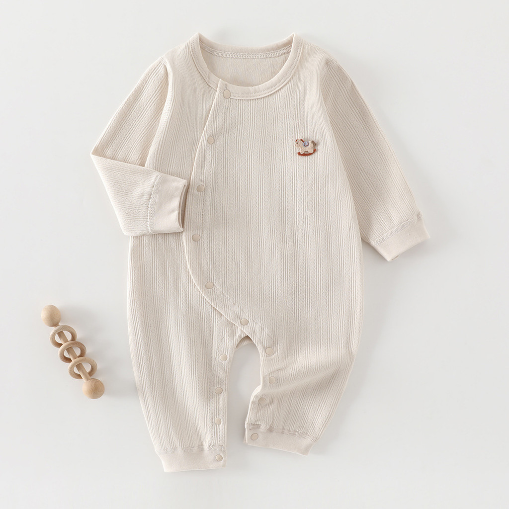Roupas de bebê primavera outono manga comprida macacão recém-nascido macacão de bebê desossado roupa interior pijamas de
