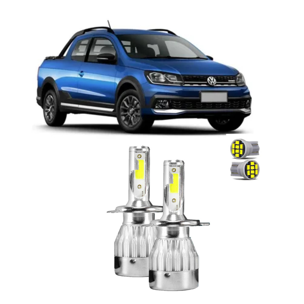 Kit  Uultra Led VW Saveiro Cross 13/23 20000 Lúmens 6500K Milha