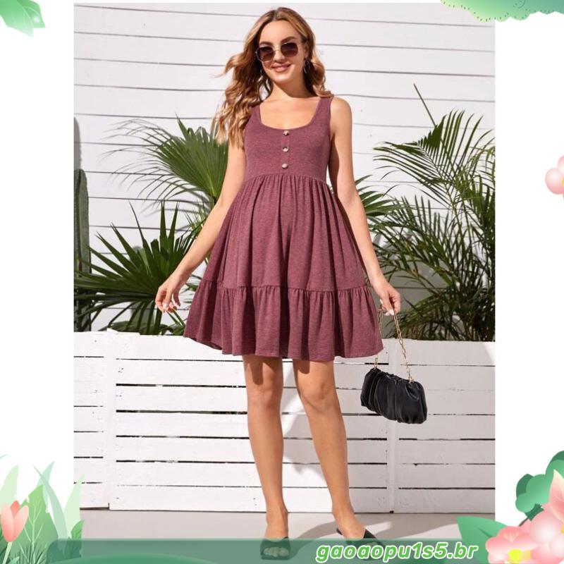 Kit 3 Vestido Alcinha Diversas Cores Viscolycra Premium Alças Transpassado Casual Grávida Amamentar