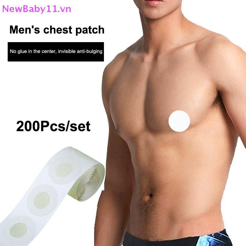 NewBaby 200 Pçs Homens Capa De Mamilo Adesivo Stiers Sutiã Almofada Peito Invisível Elevador Correndo Proteger Mamilos V