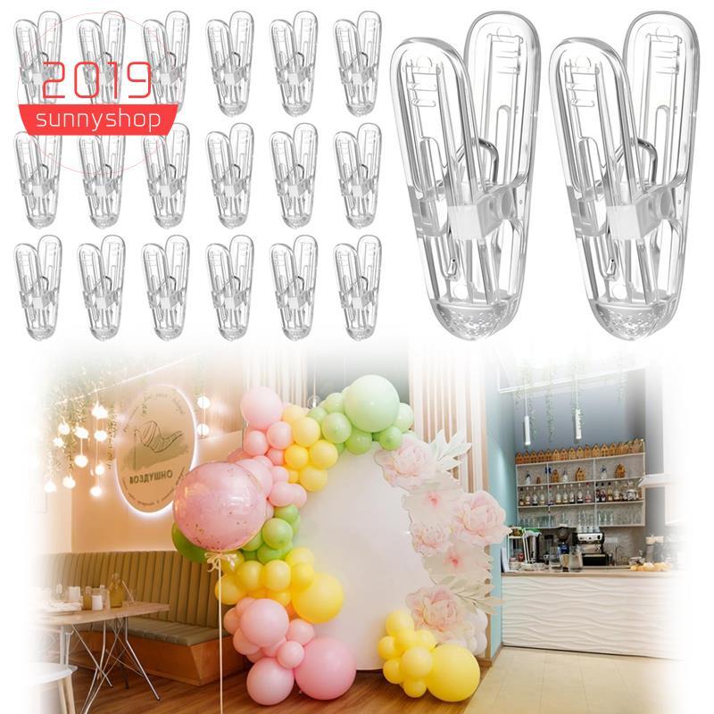 [Bestseller S] Artesanato De Decoração De Aniversário Para Clipes De Arco De Balão 20 Peças De Braçadeiras De Mola Trans