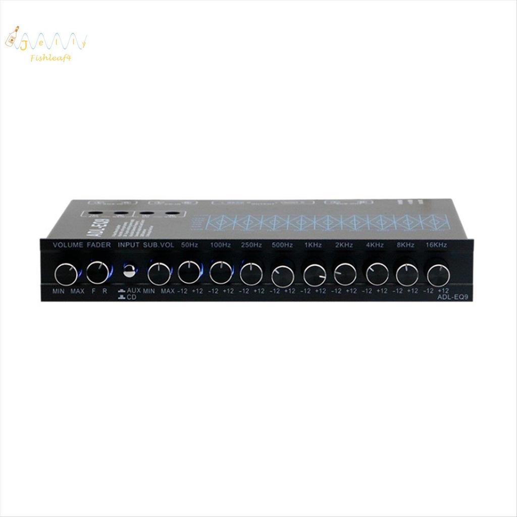 Equalizador De 9 Bandas De Alto Desempenho Equalização 12V DC Para Barco RV Carro Metal Com Saída De Chip De Entrada CD 