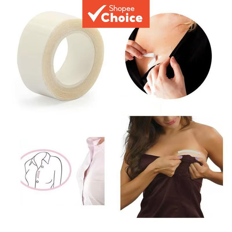 Fita de Tecido à Prova D'água 16mm para Sutiã - Fita Dupla Face Transparente e Segura para Roupas