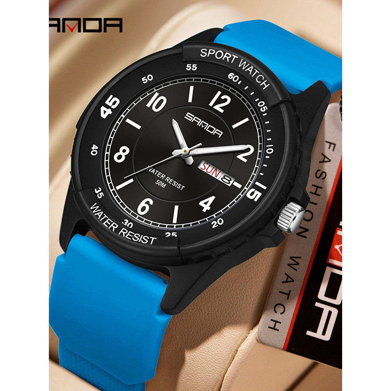 Sanda novo produto relógio de calendário duplo Digital simples à prova dwaterproof água estudante exame mudo relógio de 