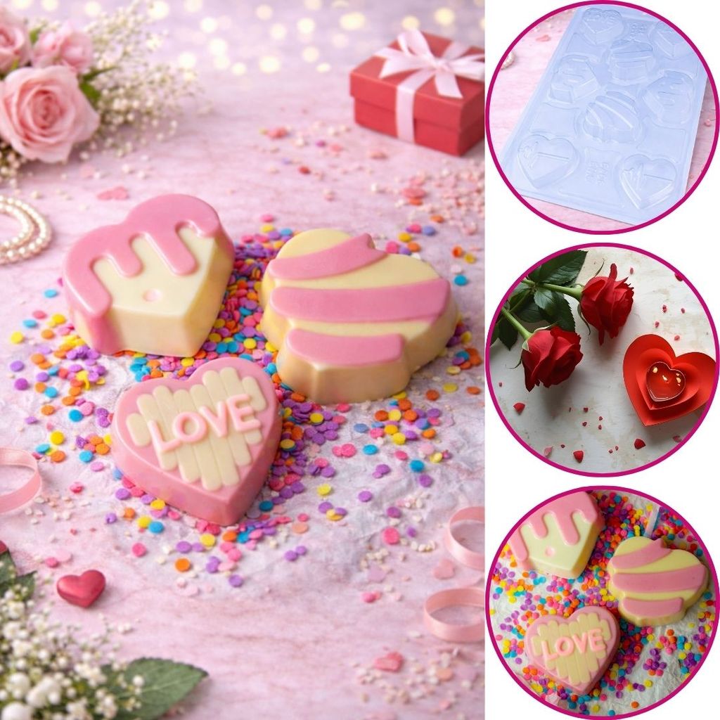 FORMA BWB C/ SILICONE ESPECIAL SP CORAÇÕES 3678 (BWB MAES NAMORADOS) em Oferta na Shopee