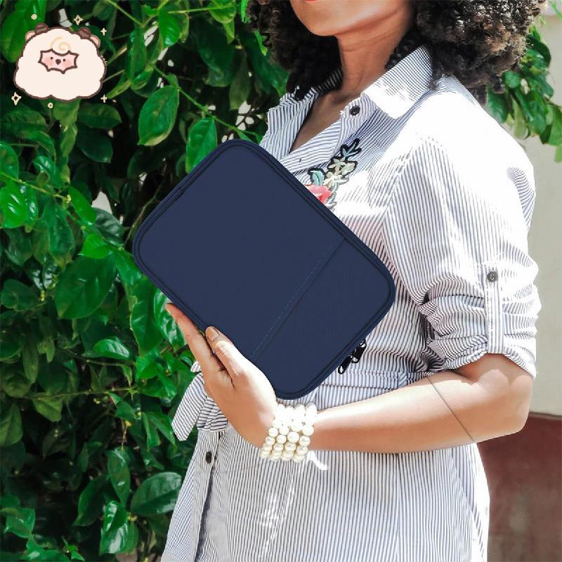 Capa Para Tablet Com Vários Bolsos Bolsa Laptop Em Tecido Oxford À Prova De Respingos