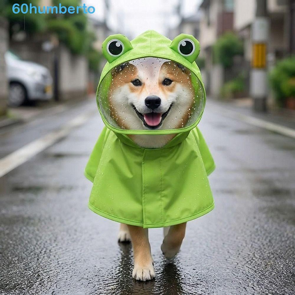 HUMBERTO Capa De Chuva Para Animais De Estimação , Resistente À Sujeira Com Design Capuz 4 Pernas Prova De Vento , Ponch
